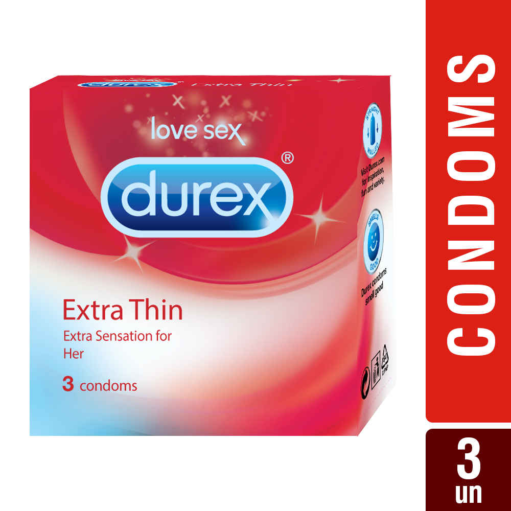Buy Durex Condoms, Extra Thin- 3s - Purplle