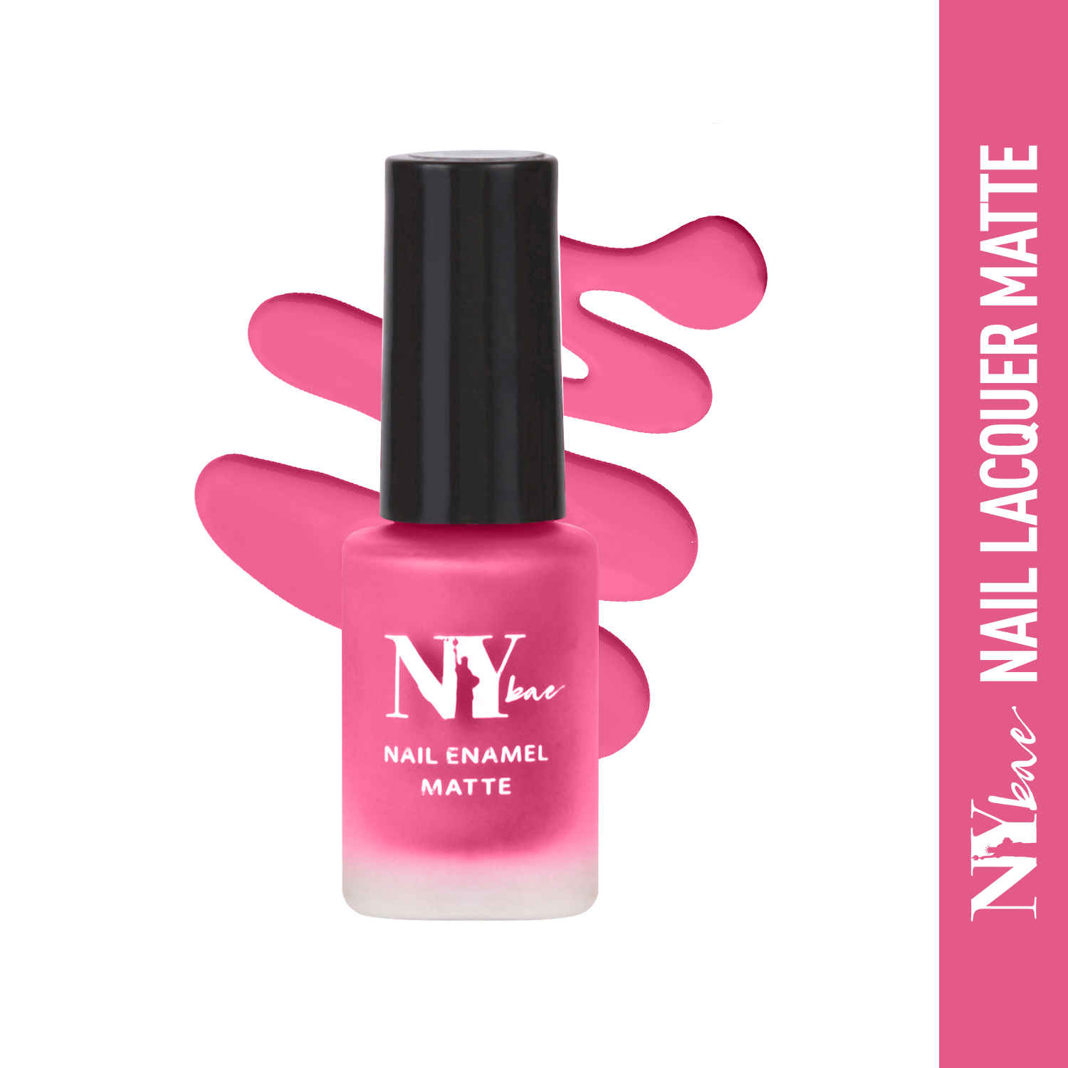 Buy NY Bae Matte Nail Enamel - Macaroon 10 (6 ml) (6 ml) | Berry Pink | Luxe Matte Finish | Highly Pigmented | Chip Resistant | Long lasting | Full Coverage | Streak-free Application | Vegan | Cruelty Free | Non-Toxic - Purplle