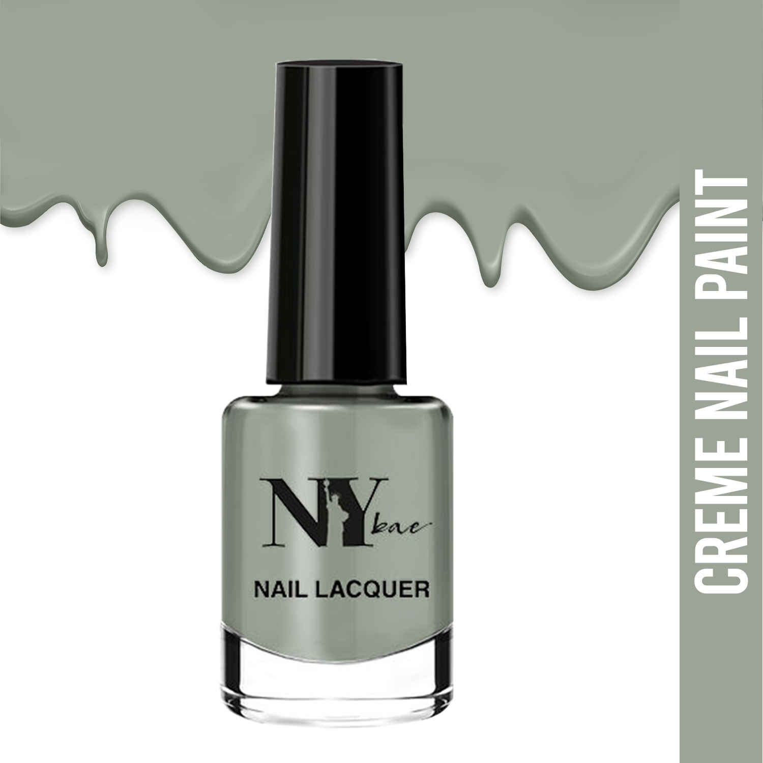 Buy NY Bae Creme Nail Enamel - Oysters & Pearls 10 (6 ml) | Grey | Smooth Creamy Finish | Rich Colour Payoff | Chip Resistant | Quick Drying | One Swipe Application | Vegan | Cruelty & Lead Free | Non-Toxic - Purplle