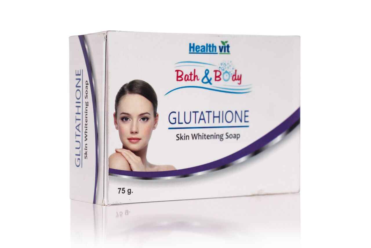 Buy Healthvit Bath and Body Glutathione Skin Whitening Soap, 75g (Pack of 2) - Purplle