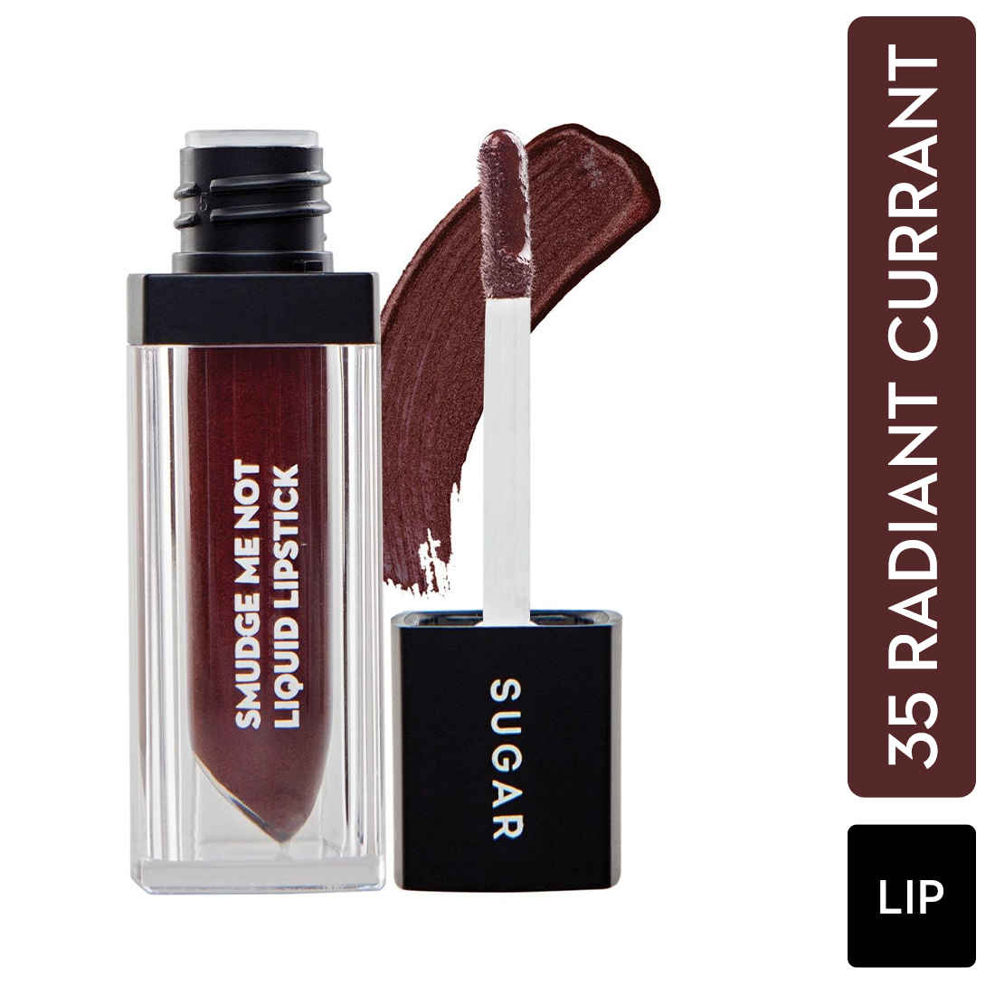 Buy SUGAR Cosmetics Smudge Me Not Liquid Lipstick for Women | Transferproof & Waterproof | Lasts Upto 12hrs | Matte Lipstick | 4.5ml - 35 Radiant Currant - Purplle