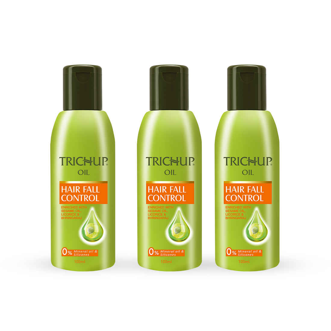 Buy Trichup Hair Fall Control Herbal Hair Oil (100 ml) (Pack of 3) - Purplle