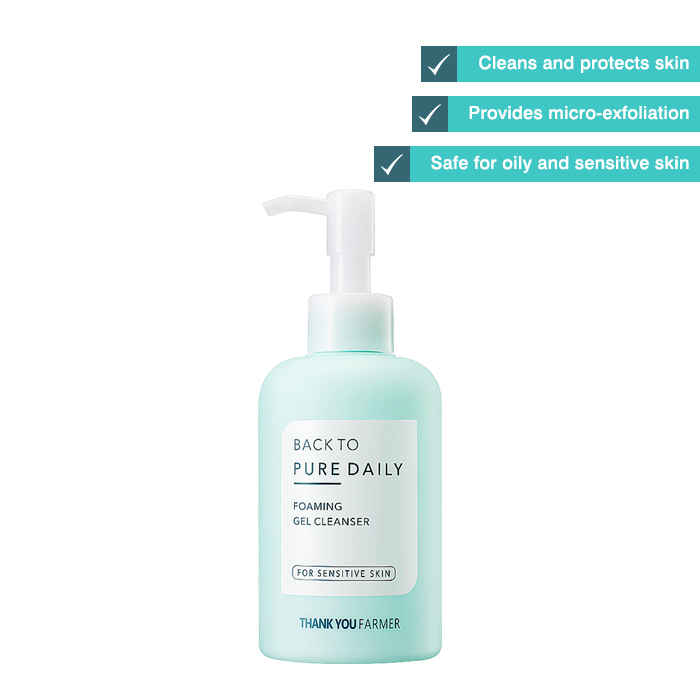 Buy THANK YOU FARMER Back To Pure Daily Foaming Gel Cleanser (200 ml) - Purplle