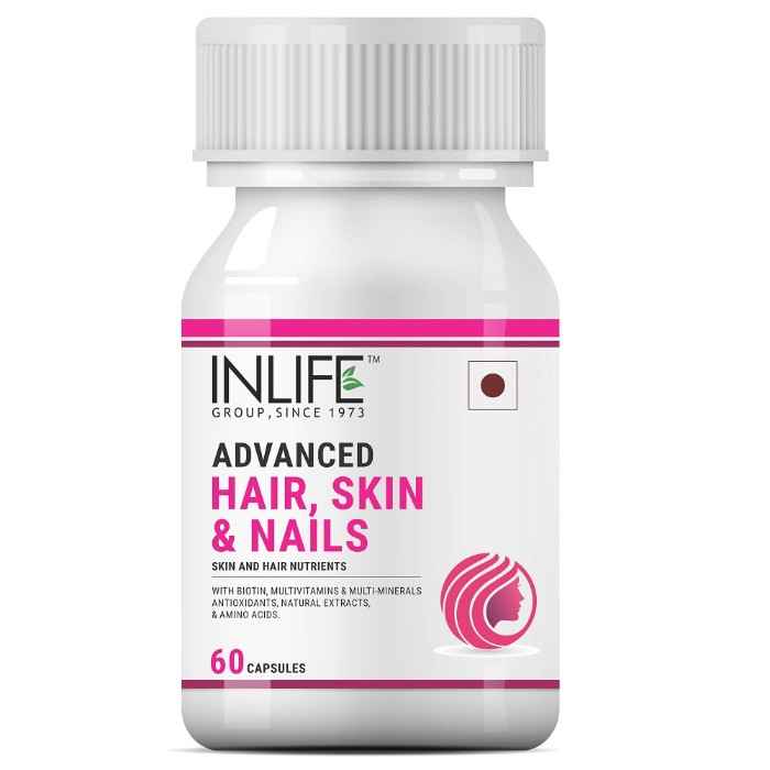 Buy INLIFE Biotin Advanced Hair Skin & Nails Supplement with Multivitamin Minerals Amino Acids for Hair Growth A¢a‚¬a€oe 60 Capsules - Purplle