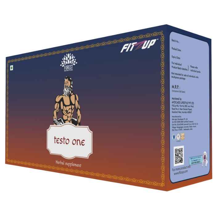 Buy FitZup Testo-One (Mucunaflex, Triboflex, Megaflex), Herbal Testosterone Booster, Muscle Mass Booster, 270 Capsules - Purplle
