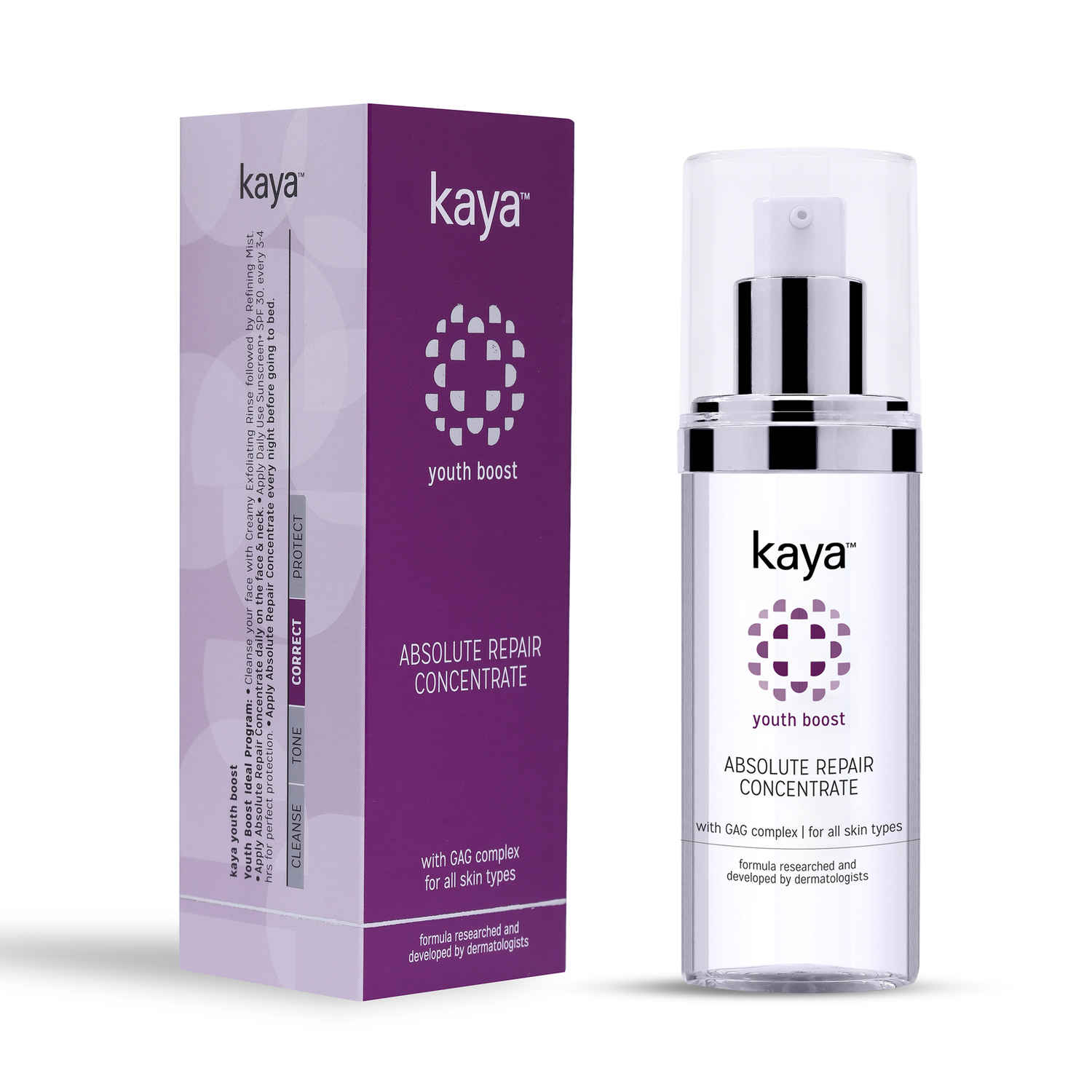 Buy Kaya Clinic Absolute Repair Concentrate, anti-ageing serum, reduce fine lines, wrinkles, makes skin tight, all skin types 30ml - Purplle