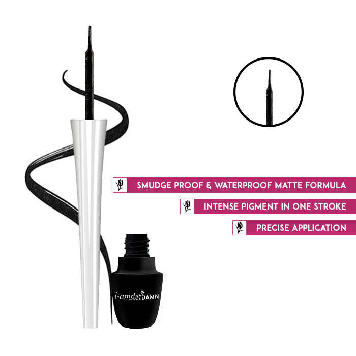 Buy I-AmsterDAMN Liquid Eyeliner, Matte, i-liner - Black (5 ml) - Purplle