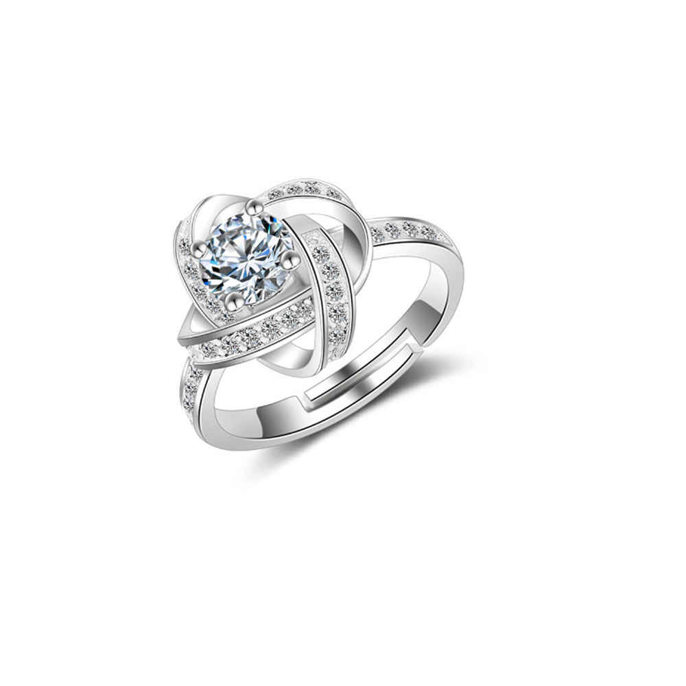 Buy Ferosh Silver Clover Ring - Purplle