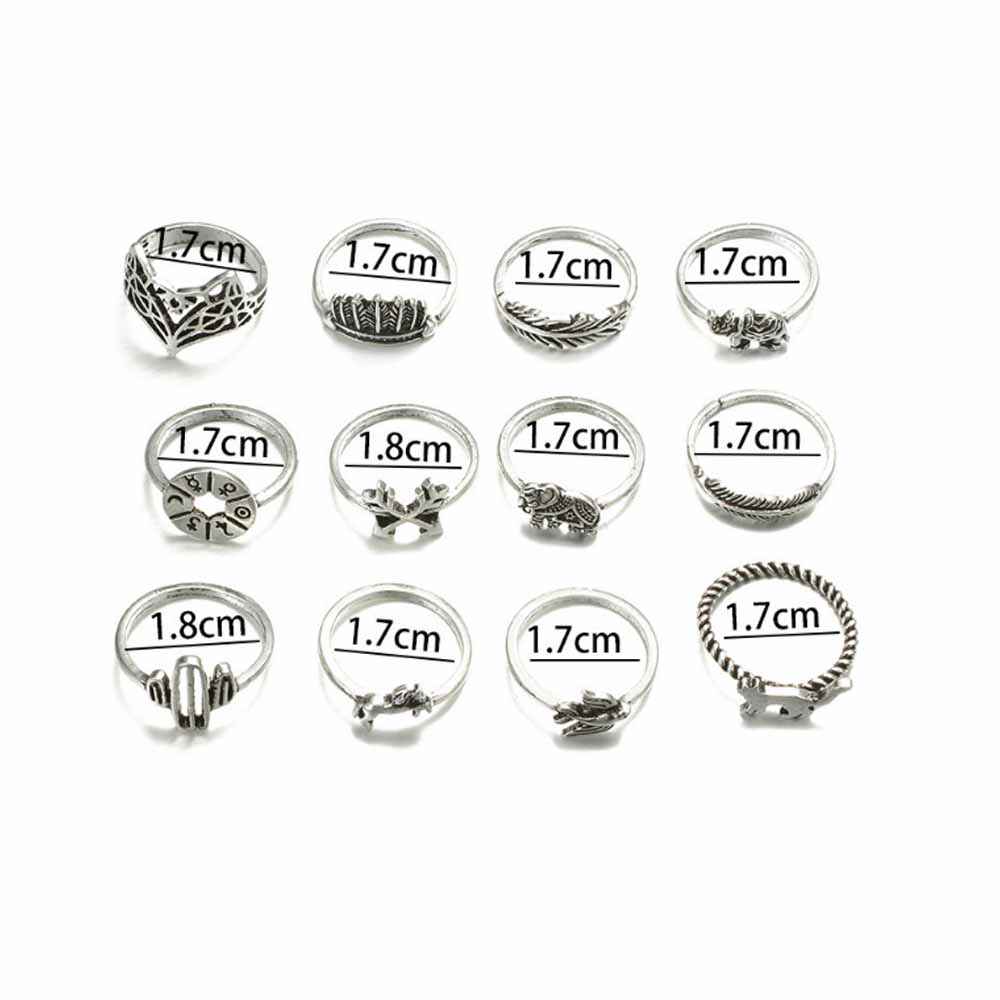 Buy Ferosh Gypsy Silver Ring Set - Purplle