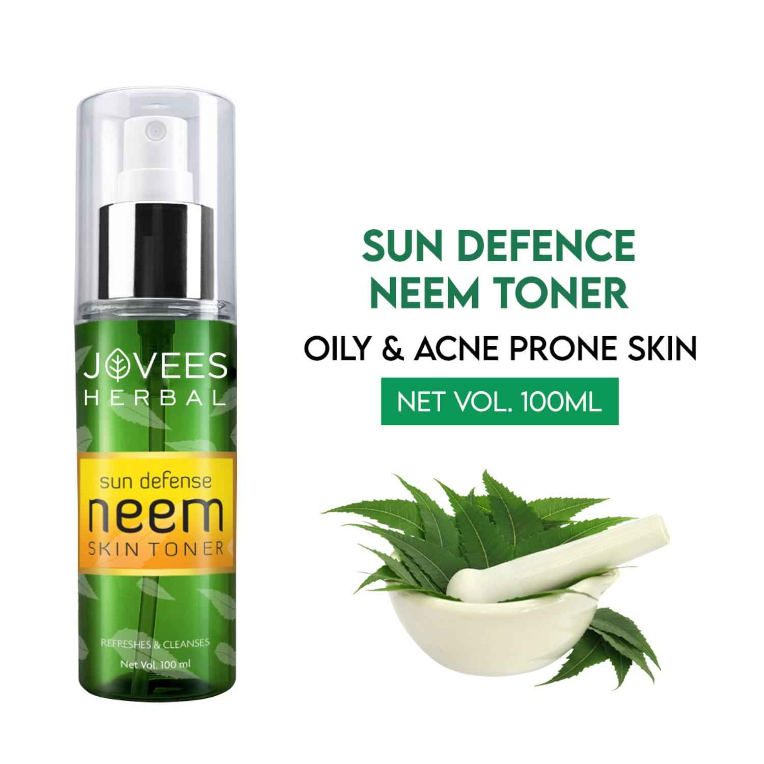 Buy Jovees Herbal Sun Defence Neem Skin Toner | Prevents Dry Skin | Pore Tightening | For Protection Against Sun Damage & Tanning | 100ml - Purplle
