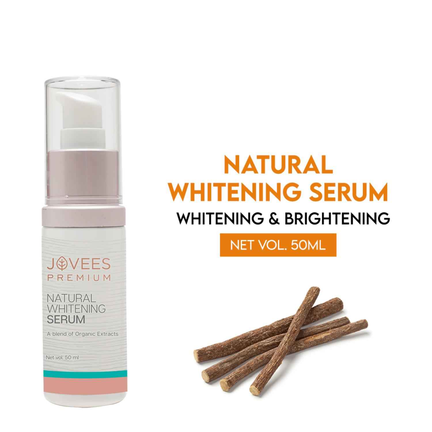 Buy Jovees Premium Whitening Serum | Skin Brightening Cream | With Liquorice And Bearberry Extracts | With Niacinamide That Brightens, Nourishes and Hydrates | Gives Even Skin Tone | 50 ml - Purplle