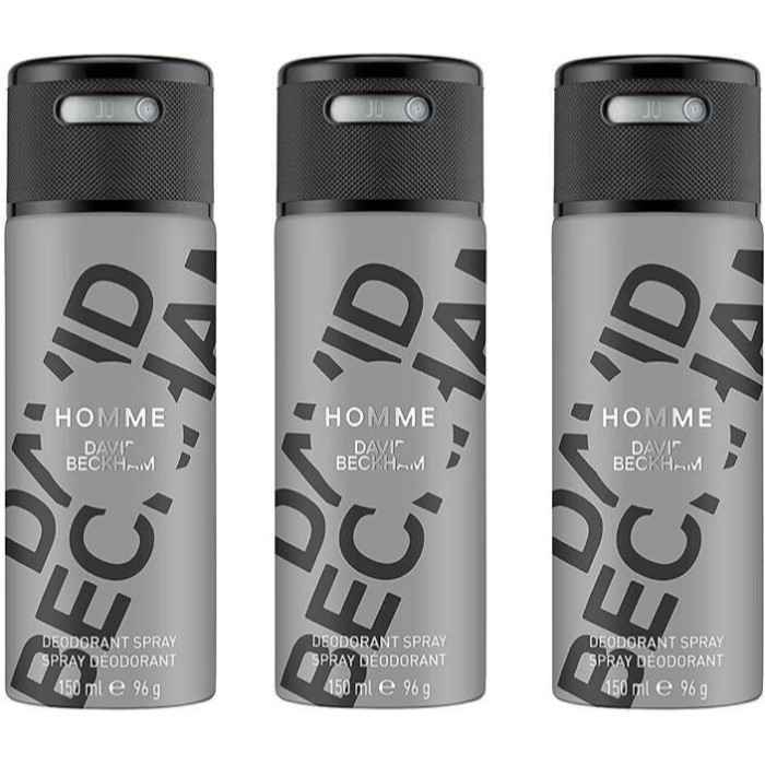 Buy David Beckham Homme Men Deodorant boby spray 150 ml each (Pack of 3, 450ml) - Purplle