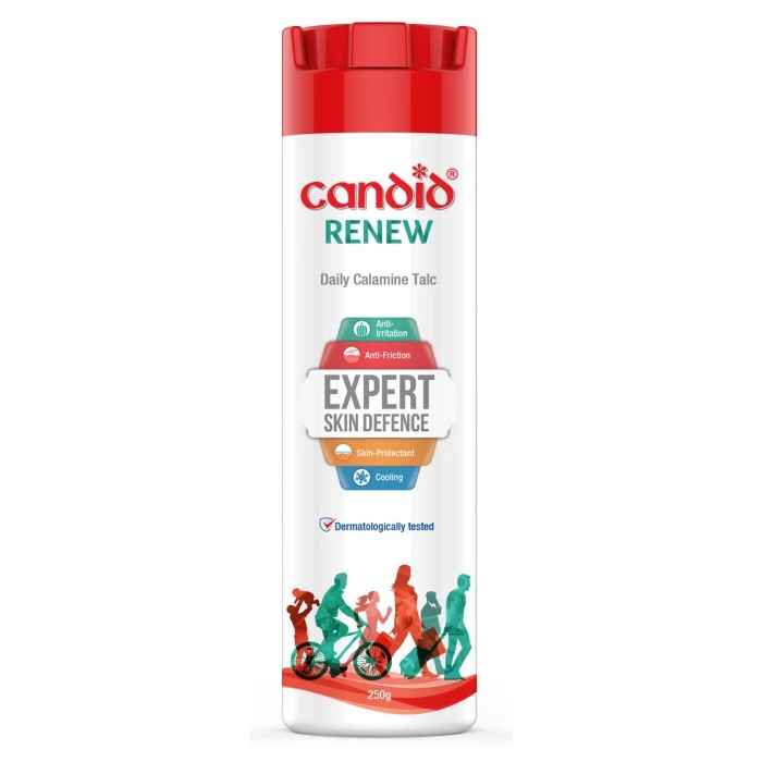 Buy Candid Renew Daily Calamine Talc (250 g) - Purplle