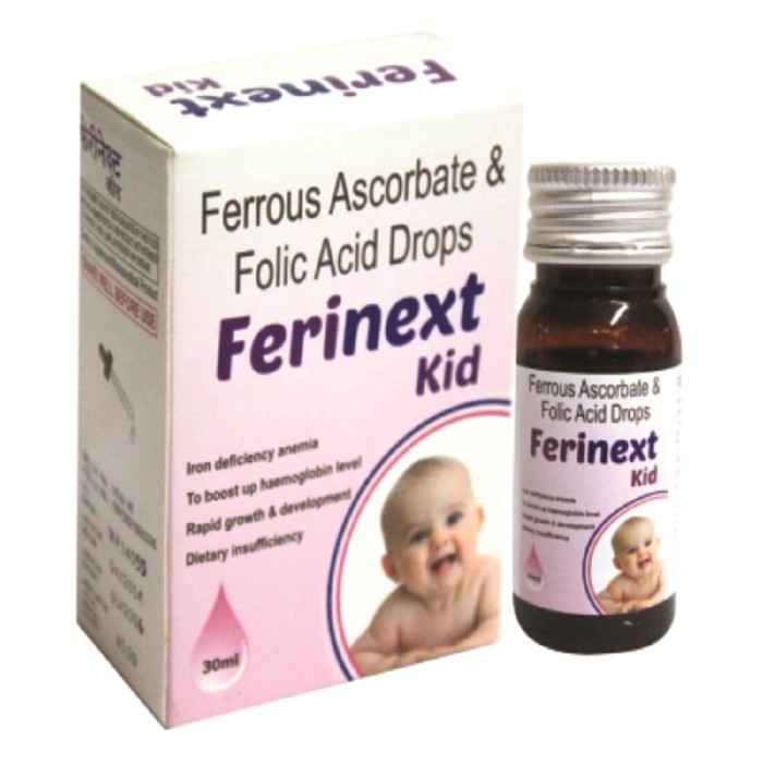 Buy West Coast Ferinext Kid Ferrous Ascorbate & Folic Acid Drops (30 ml)(Pack of 4) - Purplle