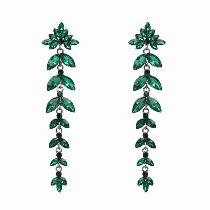 Buy Ferosh Adara Green Drop Earrings - Purplle