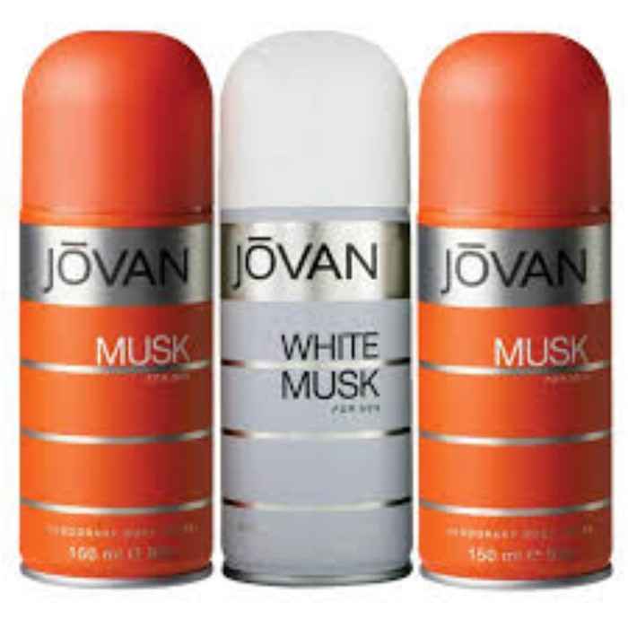 Buy Jovan 2 Musk And White Musk Men Combo Of 3 Deodorants For Men - Purplle