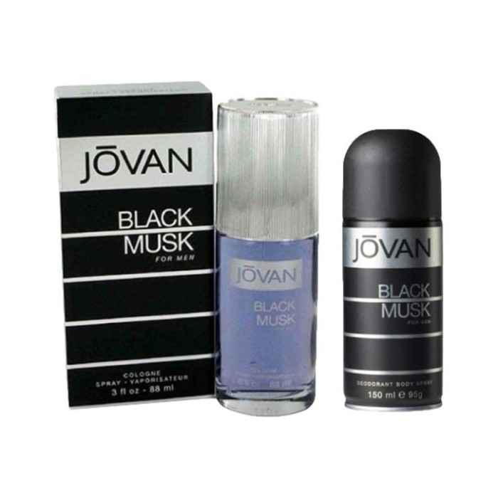 Buy Jovan Combo Of Black Musk Men'S Perfumes Edc (88 ml) With Deodorant (150 ml) - Purplle