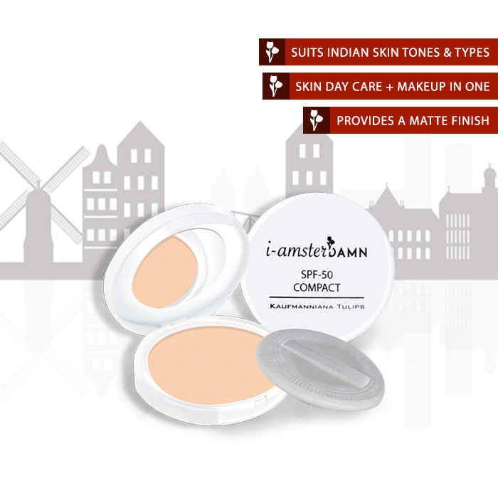 Buy I-AmsterDAMN Tulipa Double Late Compact Powder with SPF 50 – Concerto 2 - Purplle