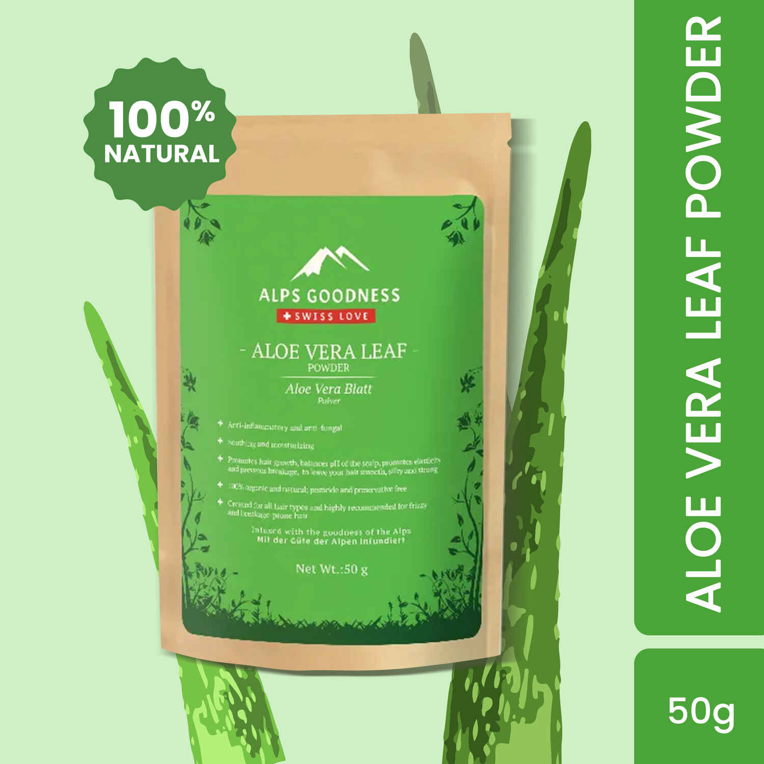Buy Alps Goodness Powder - Aloe Vera Leaf (50 gm) - Purplle