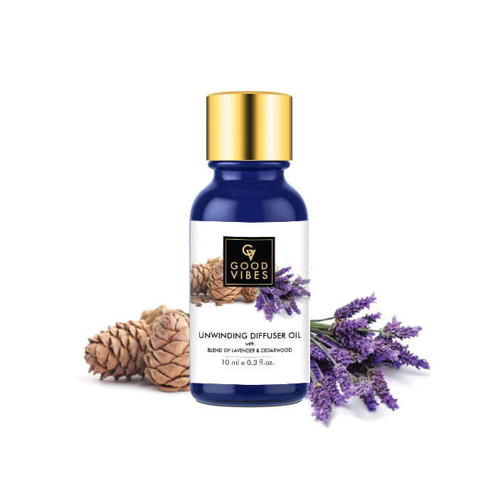 Buy Good Vibes Unwinding Diffuser Oil With Lavender & Cedarwood (10 ml) - Purplle