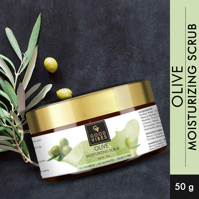 Buy Good Vibes Skin Moisturizing Scrub - Olive (50 gm) - Purplle
