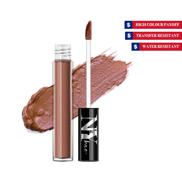Buy NY Bae, Liquid Lipstick, Metallic Range, Brown - Sleeping with Serens 2 (3 ml) - Purplle