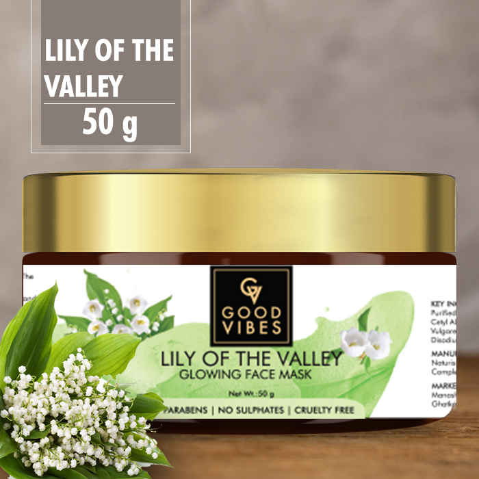 Buy Good Vibes Glowing Face Mask - Lily Of the Valley (50 gm) - Purplle