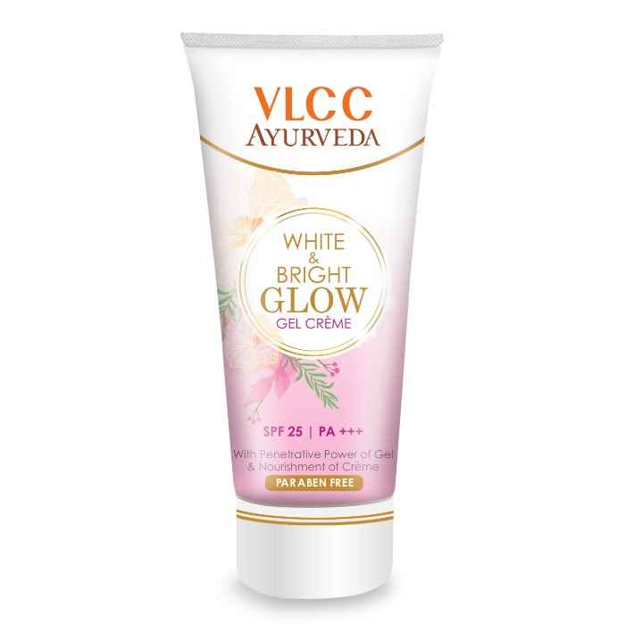 Buy VLCC Ayurveda White & Bright Glow Gel Cream (20 g) - Purplle