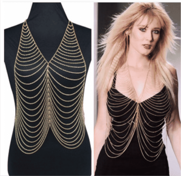 Buy Femnmas Golden Celebrity Full Body Chain - Purplle