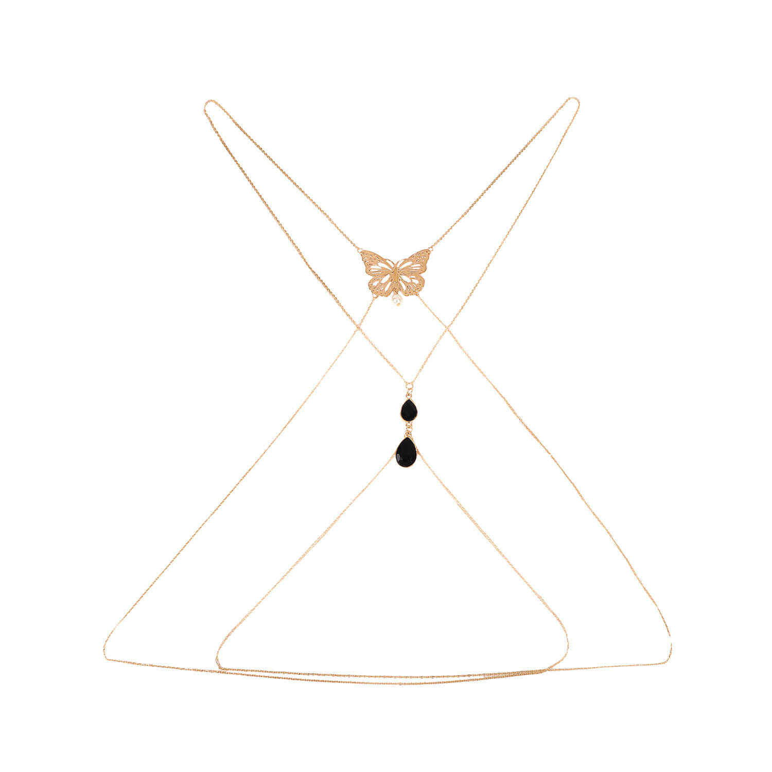 Buy Femnmas Butterfly Back Body Chain - Purplle