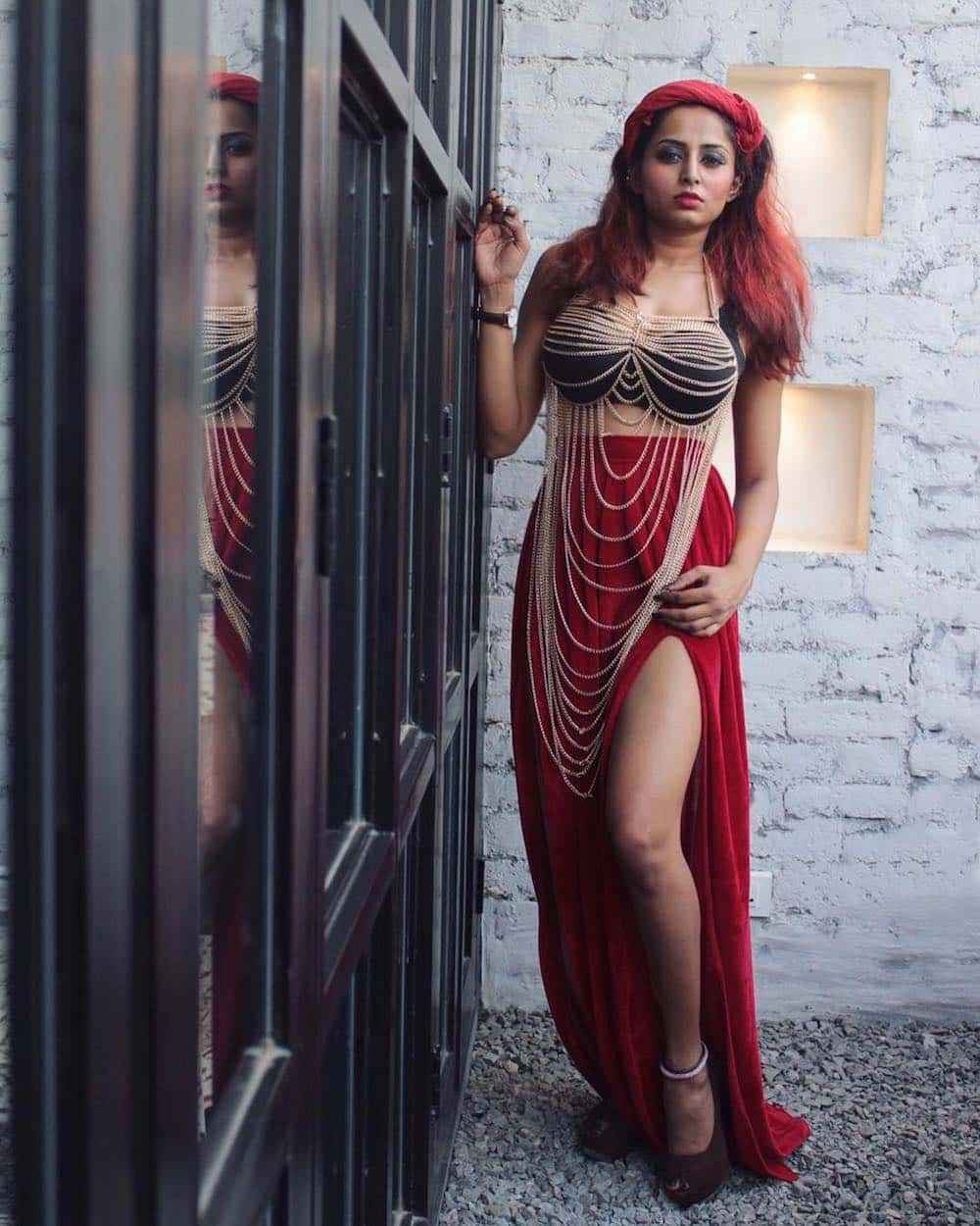 Buy Femnmas Amber Rose Chain Dress - Purplle