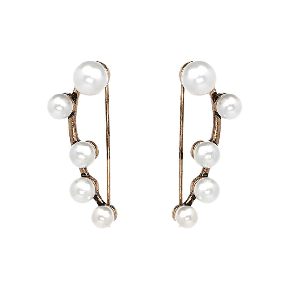 Buy Femnmas Bauble Pearl Earcuff In Pair - Purplle
