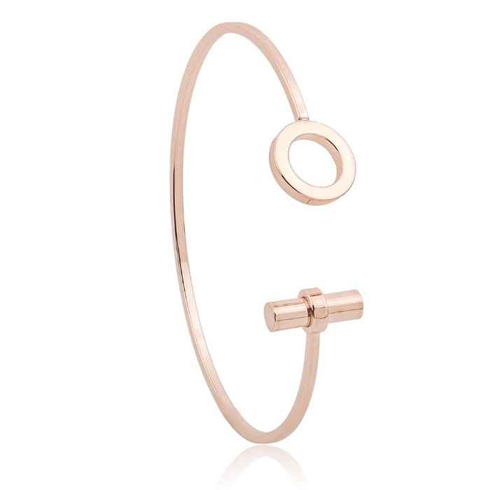 Buy Femnmas Hammered Loop Cuff Bracelet - Purplle