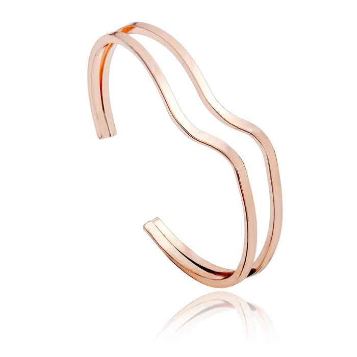 Buy Femnmas Gold Geometrical Curve Cuff - Purplle