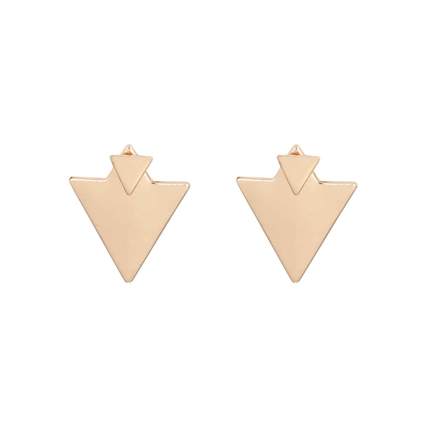 Buy Femnmas Golden Triangle Earlobe Earjacket - Purplle