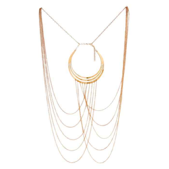 Buy Femnmas Celebrity Inspired Multi Layered Full Coverage Body Chain - Purplle