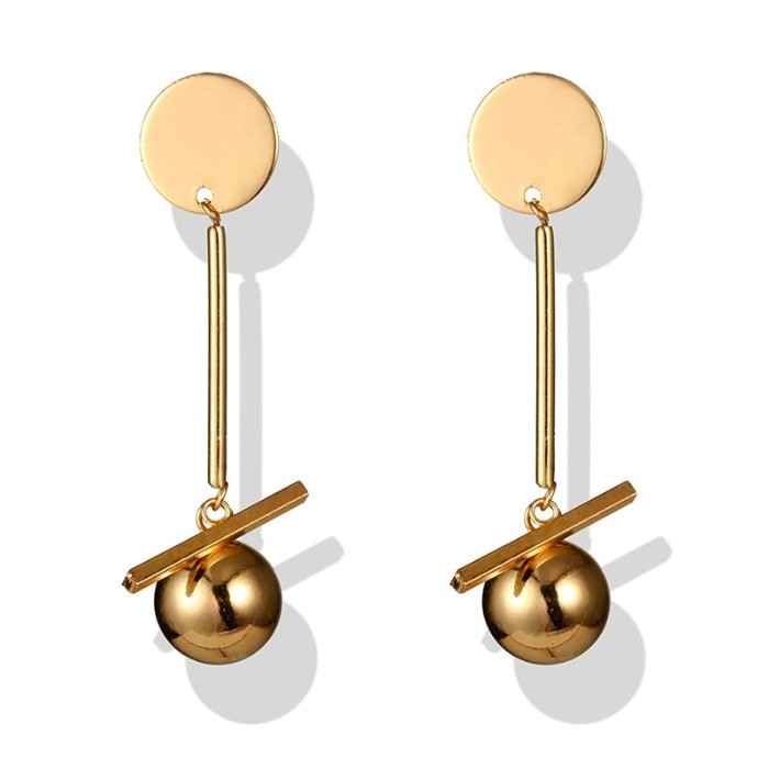 Buy Femnmas Rose Gold Pearl Pendant Earrings - Purplle