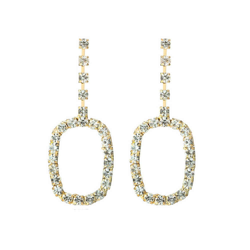 Buy Femnmas Long Circle Zircon Dress Earring - Purplle