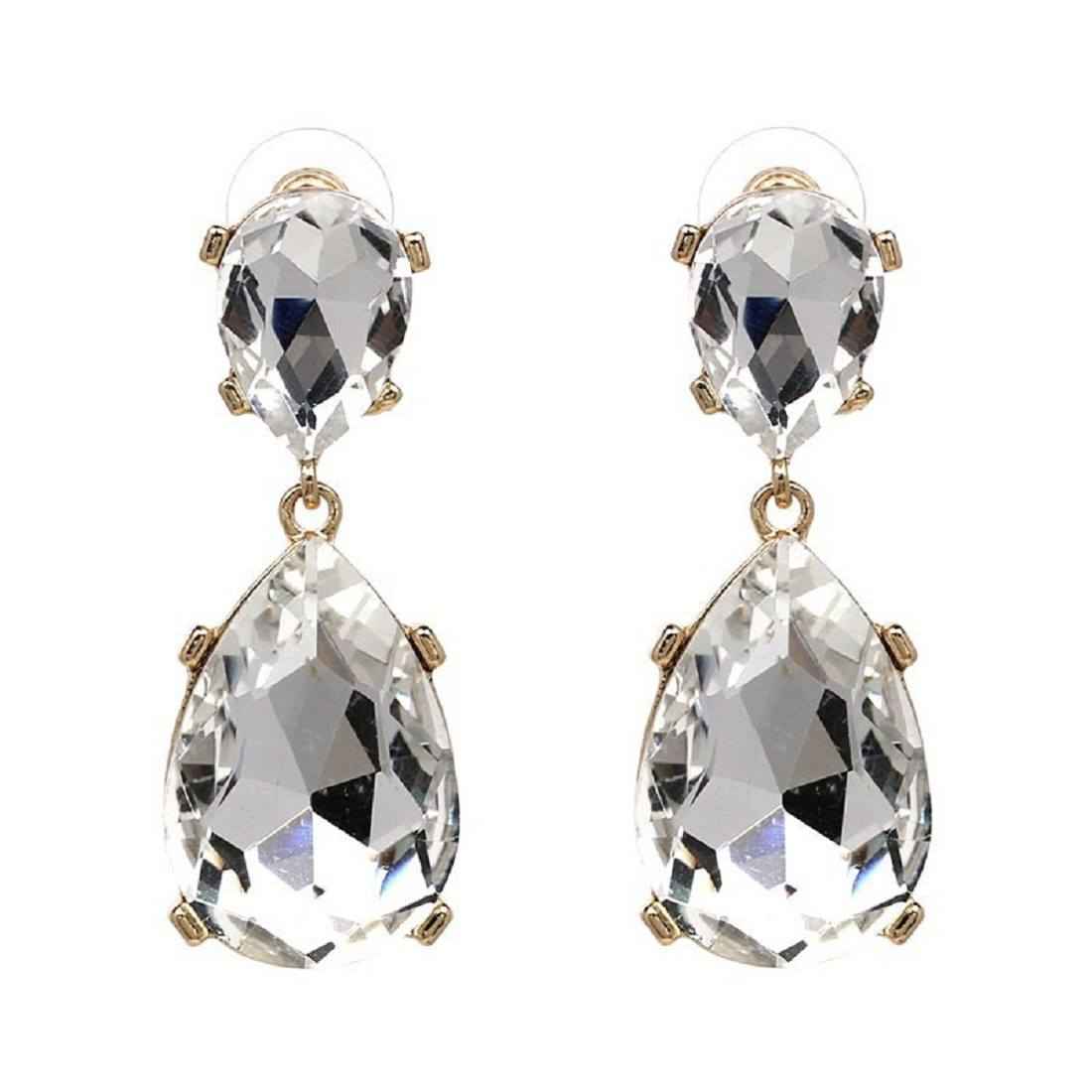 Buy Femnmas Transperant Gemstone Studded Party Fancy Earrings - Purplle