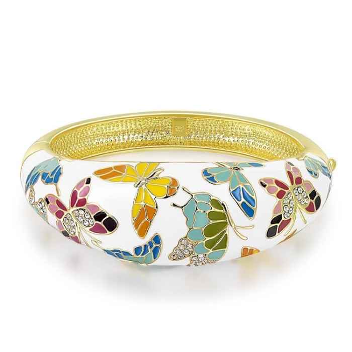 Buy Crunchy Fashion White And Golden Metal Kada - Purplle
