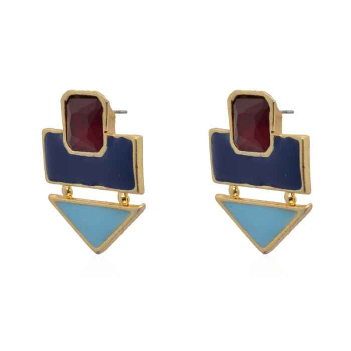 Buy Crunchy Fashion Color Rush Blue Turq Earrings - Purplle