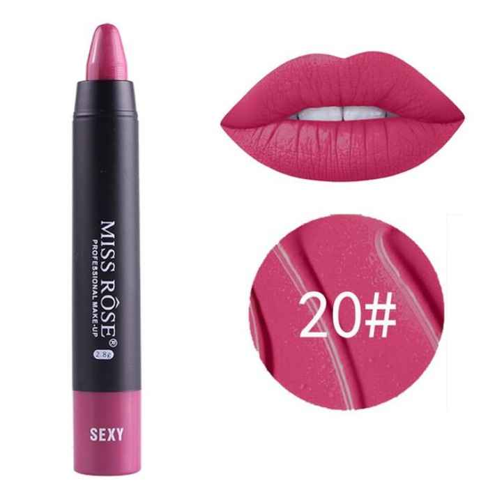 Buy Miss Rose Makeup Matte Lipstick Waterproof Long Lasting Velvet Nude Batom Mate Lipstick Sexy (20) (2.8 g) - Purplle