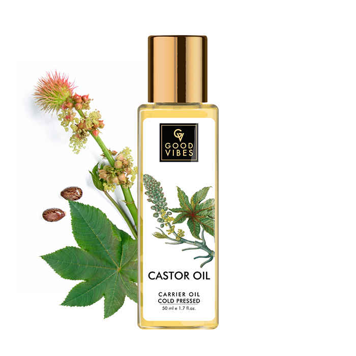 Buy Good Vibes Castor 100% Pure Cold Pressed Oil For Hair & Skin | Moisturizing, Hair Growth | No Parabens, No Mineral Oil (50 ml) - Purplle