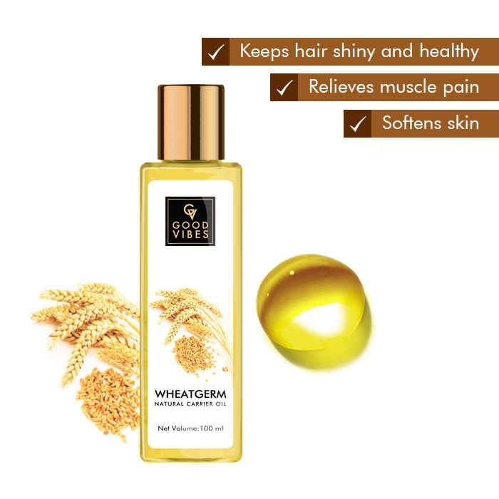 Buy Good Vibes Natural Carrier Oil - Wheatgerm (100 ml) - Purplle