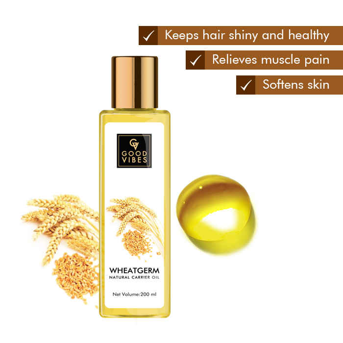 Buy Good Vibes Natural Carrier Oil - Wheatgerm (200 ml) - Purplle