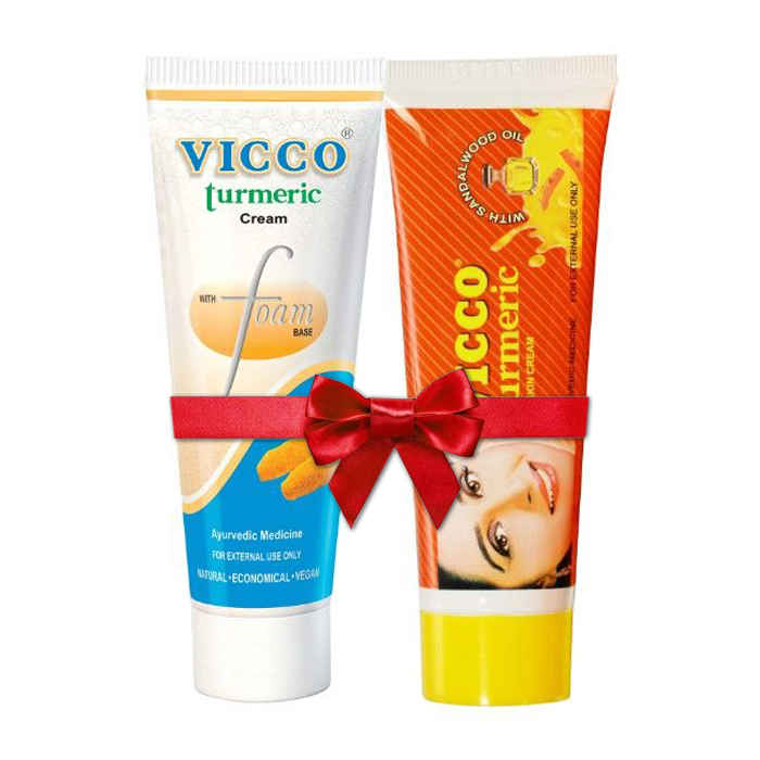 Buy Vicco Turmeric Cream with Foam Base(Face Wash) (70 g) And Vicco Turmeric Skin Cream (70 g) - Purplle
