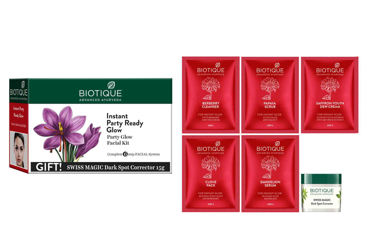 Buy Biotique Party Glow Facial kit (65 g) - Purplle