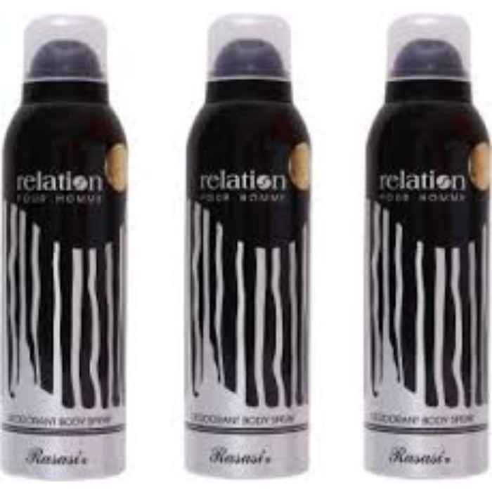 Buy Rasasi Relation Deodorant Spray - For Men(600 Ml, Pack Of 3) - Purplle