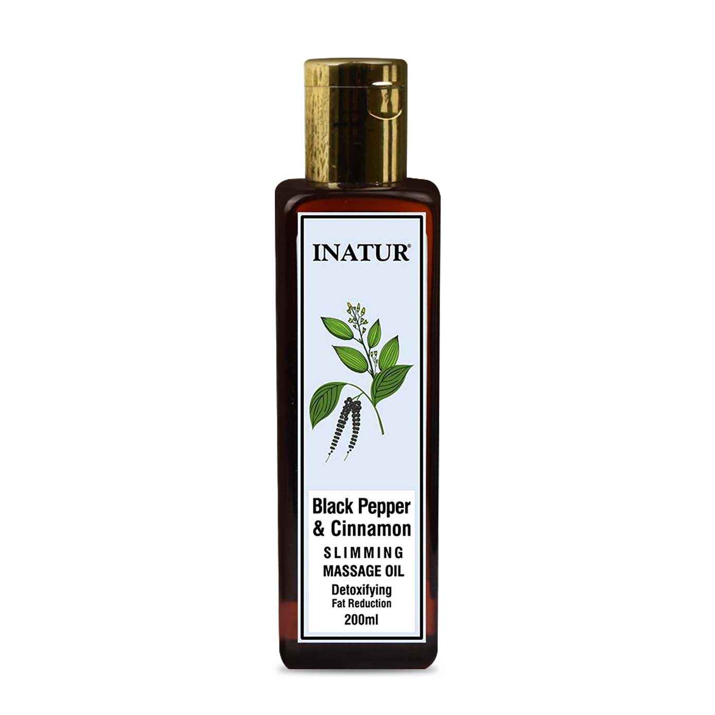 Buy Inatur Black Pepper & Cinnamon Slimming Massage Oil (200 ml) - Purplle