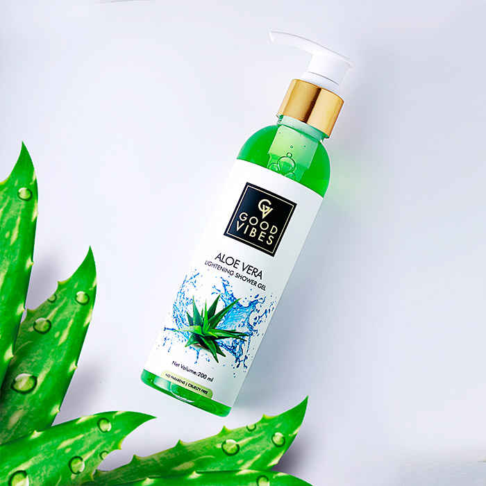 Buy Good Vibes Lightening Shower Gel (Body Wash) - Aloe Vera (200 ml) - Purplle